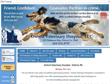 Tablet Screenshot of oxfordveterinaryhospital.com